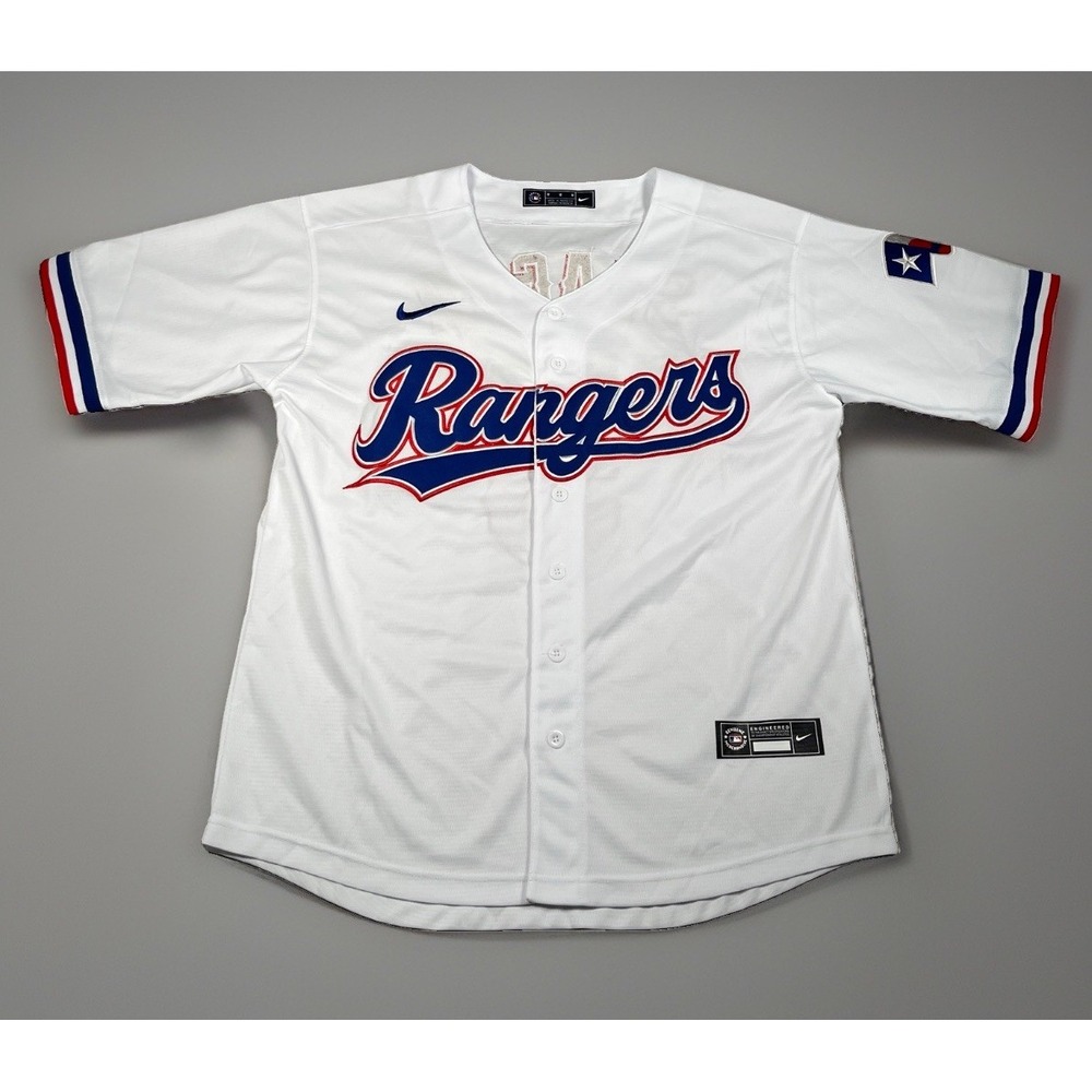NIKE Mens Texas Rangers Corey Seager 5 Stitched Home Baseball Jersey MLB Size M